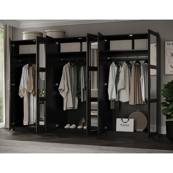 Palace Imports 100% Solid Wood Urban 6-door Wardrobe with Solid